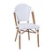 Flash Furniture Lourdes French Bistro 31.5in. Table, White and Gray PE Rattan, Glass Top w/2 Stack Chairs - Natural SDA-AD641012-80-2001-F-WHGY-NAT-GG - alternate 6
